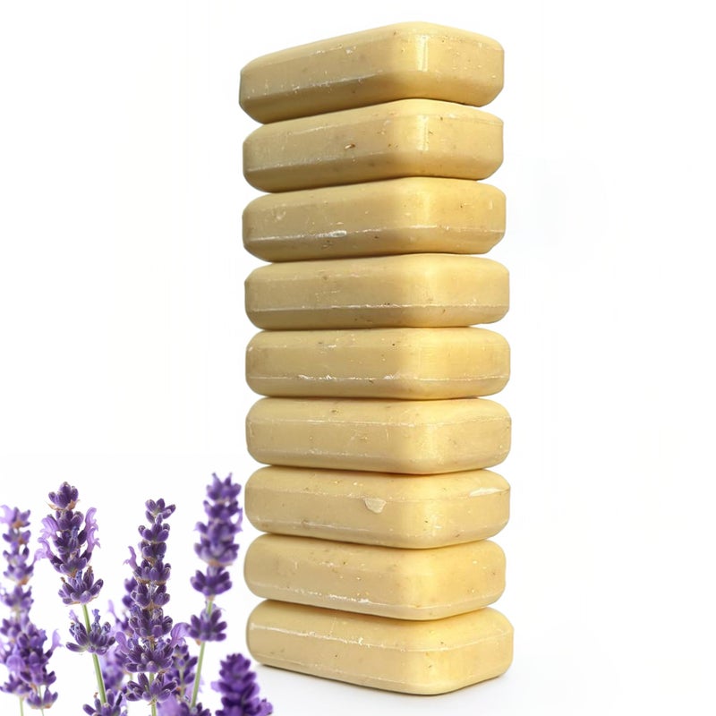 KELEBS Organic Laundry Soap Bar with Lavender for Sensitive Skin - Delicate Stain Remover Clothes, Underwear, Collar - 9 pcs - Image 1